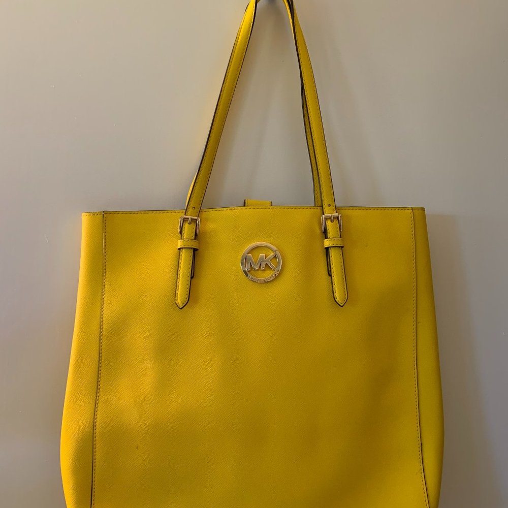 Michael Kors Yellow Handbag Like New